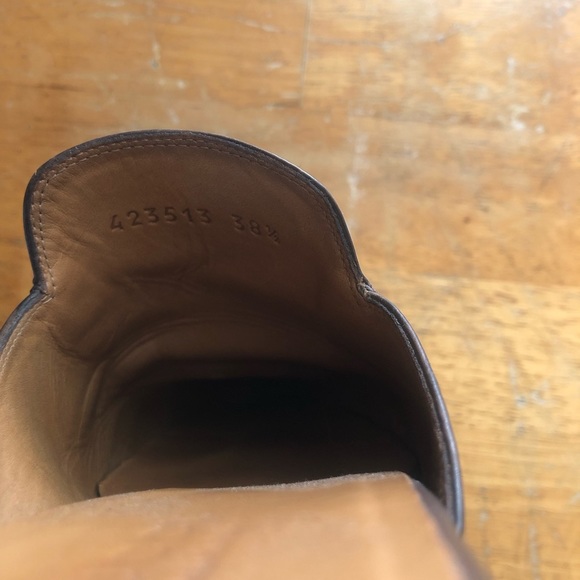 GUCCI Princetown Horsebit Chocolate Brown Leather Mules Slides Size 38.5, 8.5 - Picture 12 of 16